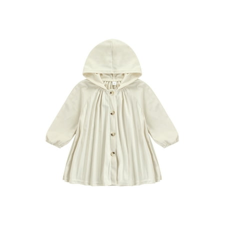LisenraIn Newborn Girl Casual Hooded Coat Simple Kids Long Sleeve Single-Breasted Tops Loose Buttons Fit Ruched Outwear
LisenraIn Newborn Girl Casual Hooded Coat Simple Kids Long Sleeve Single-Breasted Tops Loose Buttons Fit Ruched Outwear