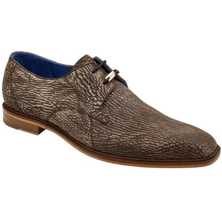 Belvedere Men s Shoes Ray Genuine Shark Skin Oxford Dressy Brown R46