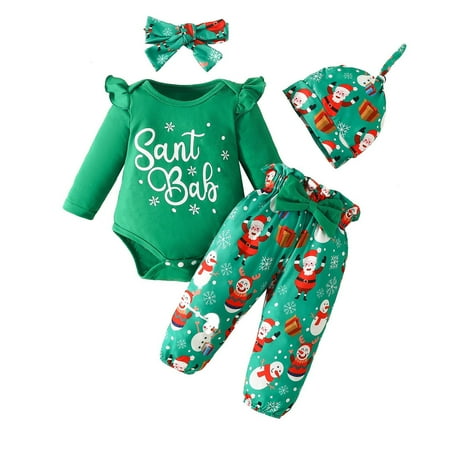 JIEU Toddler Girls Christmas Outfits Fashionable Leisure Long Sleeve Santa Sweater Top Flared Pants Fall Winter 4PC Outfits Suit Christmas Outfits Fit Party Outdoor Wear
JIEU Toddler Girls Christmas Outfits Fashionable Leisure Long Sleeve Santa Sweater Top Flared Pants Fall Winter 4PC Outfits Suit Christmas Outfits Fit Party Outdoor Wear