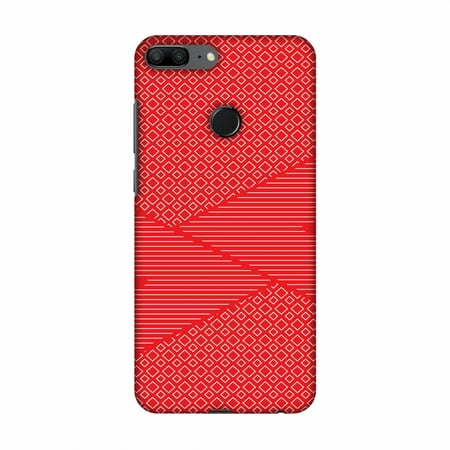 Huawei Honor 9 Lite Case - Carbon Fibre Redux Candy Red 6, Hard Plastic Back Cover, Slim Profile Cute Printed Designer Snap on Case with Screen Cleaning Kit