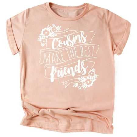 Cousins Make The Best Friends Flower Banner T-Shirts and Bodysuits for Matching Girl Cousins White on Peach Shirt 18 Months
Cousins Make The Best Friends Flower Banner T-Shirts and Bodysuits for Matching Girl Cousins White on Peach Shirt 18 Months