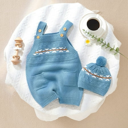 Newborn Infant Baby Knit Romper Cotton Sleeveless Boy Girl Sweater Clothes Baby Jumpsuit With Hat
Newborn Infant Baby Knit Romper Cotton Sleeveless Boy Girl Sweater Clothes Baby Jumpsuit With Hat