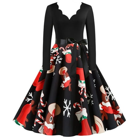 BDFZL Dresses for Women 2022 Christmas Women s Vintage Print Long Sleeve V-Neck Corset Christmas Evening Party Swing Big Hem Skirt Dress Red L-
BDFZL Dresses for Women 2022 Christmas Women s Vintage Print Long Sleeve V-Neck Corset Christmas Evening Party Swing Big Hem Skirt Dress Red L-