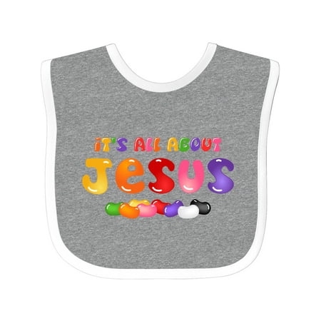 Inktastic Jelly Bean Jesus Gift Baby Boy or Baby Girl Bib