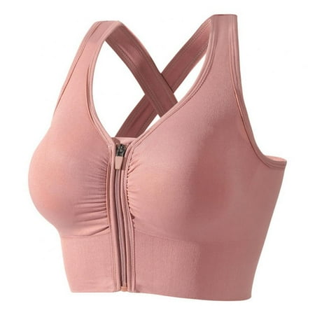 Aosijia Ladies Zipper Front Push-up Bra Gathered Yoga Underwear Fitness Running Sports Bra Dark Pink 2XL
Aosijia Ladies Zipper Front Push-up Bra Gathered Yoga Underwear Fitness Running Sports Bra Dark Pink 2XL