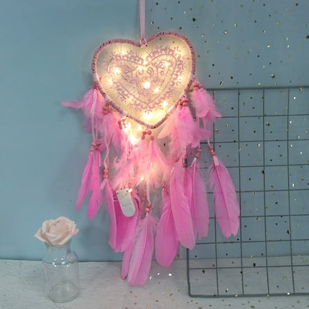 TruPeony Fancy Dream Catcher With LED Light String Hollow Hoop Heart Shape Pendant Home
TruPeony Fancy Dream Catcher With LED Light String Hollow Hoop Heart Shape Pendant Home
