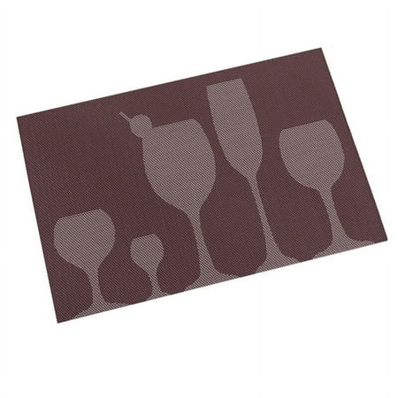 VERMON Placemat Table Placemat Non-slip Anti-scald Wear-resistant Convenient Rectangular Wine Glass Pattern Dining Mat Household Supplies
VERMON Placemat Table Placemat Non-slip Anti-scald Wear-resistant Convenient Rectangular Wine Glass Pattern Dining Mat Household Supplies