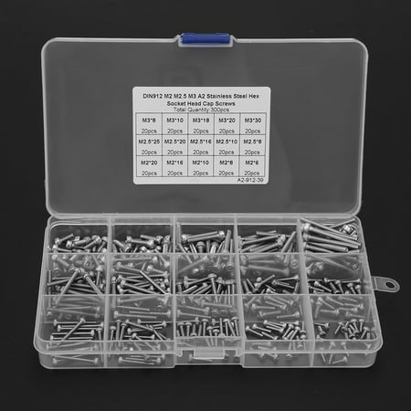Machine Screw SS304 Fastener Hex Socket Screw M2 M2.5 M3 For Machinery Industry Communication Equipment 300pcs Industrial And Construction Fasteners
Machine Screw SS304 Fastener Hex Socket Screw M2 M2.5 M3 For Machinery Industry Communication Equipment 300pcs Industrial And Construction Fasteners