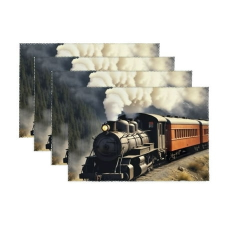 YANMS Mountain Train Smoke Placemats Set of 4 Oxford Cloth Table Mats for Party Kitchen Dining Decoration 11.8*17.7in
YANMS Mountain Train Smoke Placemats Set of 4 Oxford Cloth Table Mats for Party Kitchen Dining Decoration 11.8*17.7in