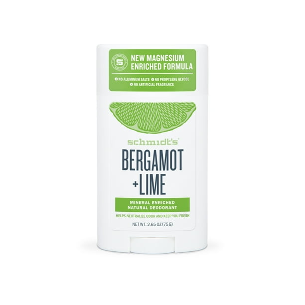 Schmidt's Aluminum Free Natural Deodorant Bergamot + Lime, 2.65 oz