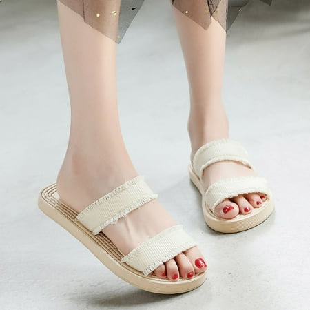 Fashion Summer Women Slippers Double Strap Solid Color Flat Lightweight Casual Beach Womens Bedroom Slippers Womens House Slippers Size 7.5 Size 9 Womens Slippers Women Slippers Summer Womens Comfy
Fashion Summer Women Slippers Double Strap Solid Color Flat Lightweight Casual Beach Womens Bedroom Slippers Womens House Slippers Size 7.5 Size 9 Womens Slippers Women Slippers Summer Womens Comfy