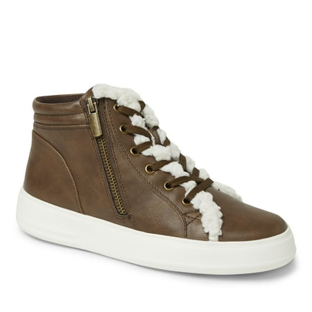 Dearfoams Women s Kinsley Sport Foam Outside Zip & Lace Bootie Sneaker