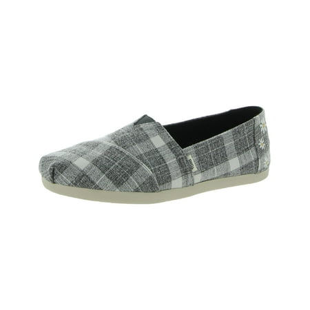 Toms Womens Alpargata Slip On Metallic Fashion Loafers B/W 5 Medium (B M)