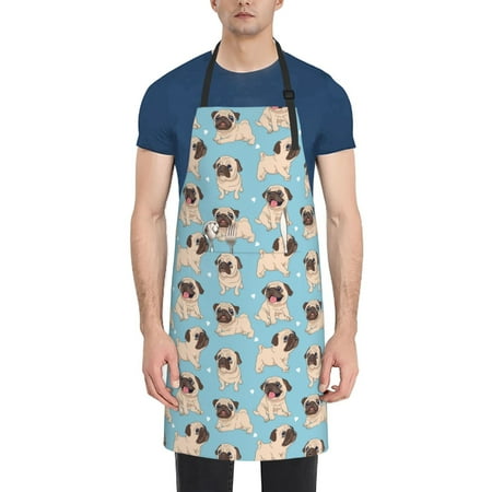 Vsdgher Funny Cartoon Pugs Waterproof Apron with 2 Pockets Kitchen Chef Aprons Bibs for Grooming Cooking Baking Painting Gardening
Vsdgher Funny Cartoon Pugs Waterproof Apron with 2 Pockets Kitchen Chef Aprons Bibs for Grooming Cooking Baking Painting Gardening