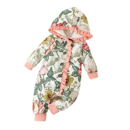 XYIJANI New Baby Newborn Baby Girl Romper Long Sleeved Hooded Floral Print Haori Outside Bodysuit Romper Jumpsuit Clothes Boy Clothes 12-18 Months Baby Boy S Clothing (White 3M)
XYIJANI New Baby Newborn Baby Girl Romper Long Sleeved Hooded Floral Print Haori Outside Bodysuit Romper Jumpsuit Clothes Boy Clothes 12-18 Months Baby Boy S Clothing (White 3M)