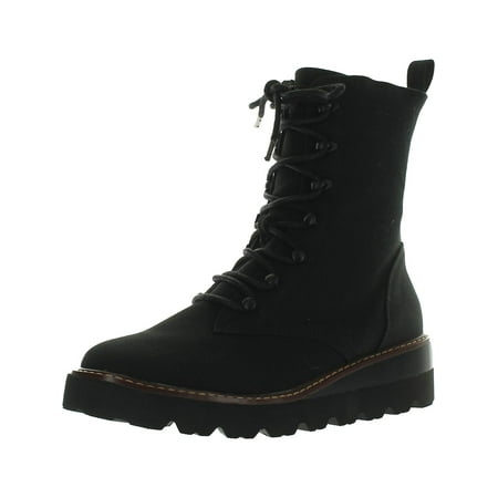 Yellow Box Womens Inez Leopard Print Wedge Combat & Lace-up Boots