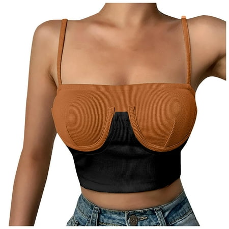 Dillar Women s Fashion Casual Sleeveless Bra Slim Short Sexy Color Matching Vest Women s Sexy Colorblock Vest
Dillar Women s Fashion Casual Sleeveless Bra Slim Short Sexy Color Matching Vest Women s Sexy Colorblock Vest