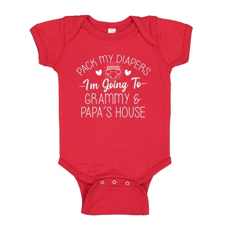 Pack My Diapers I m Going to Grammy and Papa s House Baby Bodysuit One Piece 6 mo Red
Pack My Diapers I m Going to Grammy and Papa s House Baby Bodysuit One Piece 6 mo Red