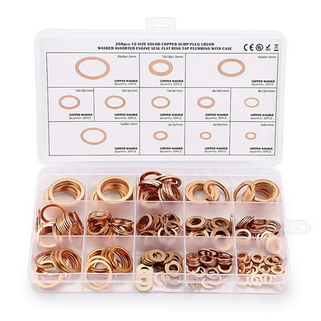 280Pcs/Kit Copper Gasket Assortment Wire Machinery Ring Business Factory Woodworking Washer Repair Hardware Accessories
280Pcs/Kit Copper Gasket Assortment Wire Machinery Ring Business Factory Woodworking Washer Repair Hardware Accessories