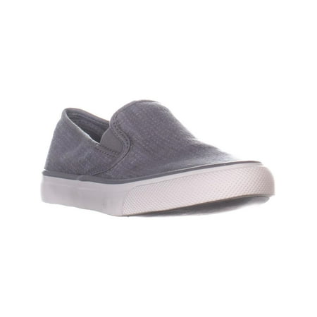 Womens Sperry Seaside 2 Tone Slip On Sneakers Linen Gray