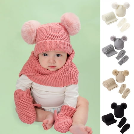 Naturegr 1 Set Hat Scarf Gloves Soft Texture Wear Resistant Breathable Fake Pompon Baby Cap Scarf Mittens for Toddler
Naturegr 1 Set Hat Scarf Gloves Soft Texture Wear Resistant Breathable Fake Pompon Baby Cap Scarf Mittens for Toddler