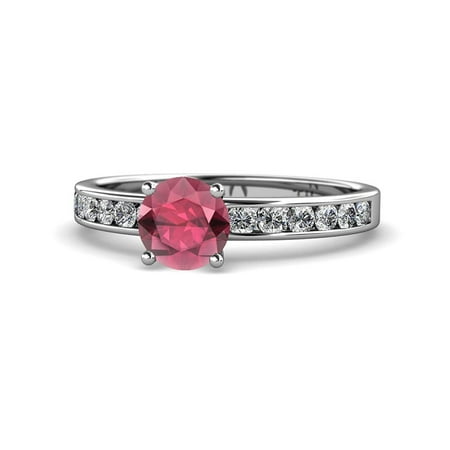 Rhodolite Garnet and Diamond (SI2-I1 G-H) Engagement Ring 1.72 Carat tw in 14K White Gold.size 8.0
Rhodolite Garnet and Diamond (SI2-I1 G-H) Engagement Ring 1.72 Carat tw in 14K White Gold.size 8.0