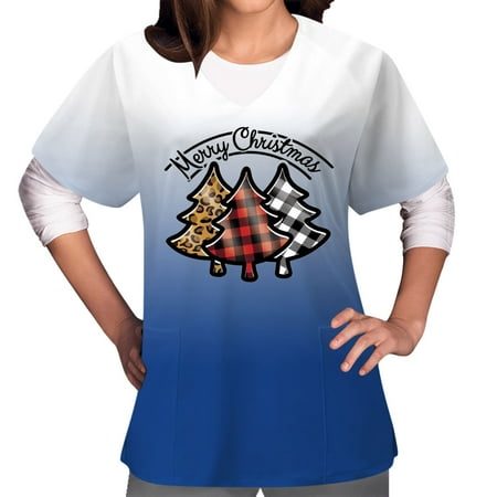 TMOYZQ Christmas Gifts for Women! Christmas Scrub Tops for Womens Classic Fit Working Uniforms Christmas Tree Print Short Sleeve V Neck Professional Nursing Workwear Loose Blouse with Pockets
TMOYZQ Christmas Gifts for Women! Christmas Scrub Tops for Womens Classic Fit Working Uniforms Christmas Tree Print Short Sleeve V Neck Professional Nursing Workwear Loose Blouse with Pockets