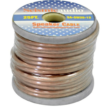 Seismic Audio - 25 Foot Spool of Speaker Wire - 12 Gauge - New - Home Audio Red - SA-SW25-12