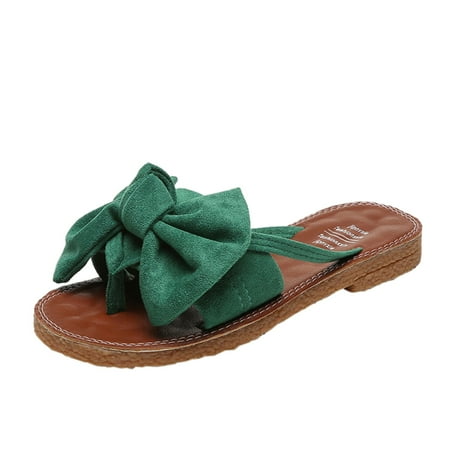 Sandals For Women Ladies Fashion Solid Flat Slippers Bownot Sandals Casual Shoes
Sandals For Women Ladies Fashion Solid Flat Slippers Bownot Sandals Casual Shoes
