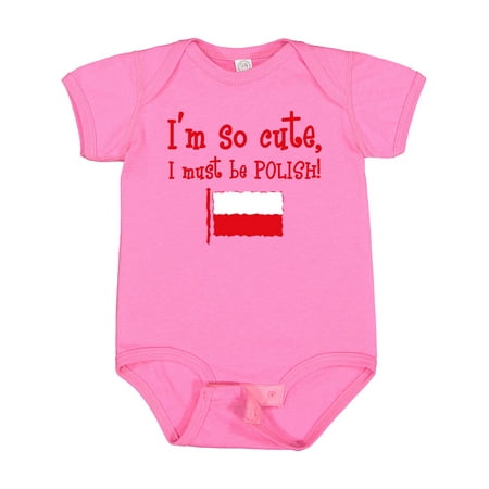 Inktastic So Cute Polish Gift Baby Boy or Baby Girl Bodysuit