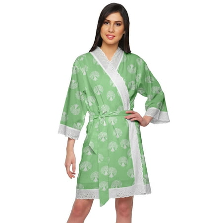 Moomaya Cotton Printed Bathrobe Crossover Fabric Lace Short Robes Loungewear
Moomaya Cotton Printed Bathrobe Crossover Fabric Lace Short Robes Loungewear