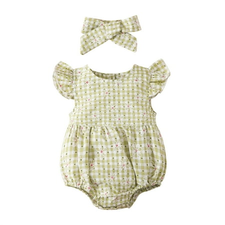 Multitrust Baby Summer Jumpsuit Outfit Floral Print Toddler Girl Casual Ruffle Sleeveless Rompers and Headband
Multitrust Baby Summer Jumpsuit Outfit Floral Print Toddler Girl Casual Ruffle Sleeveless Rompers and Headband
