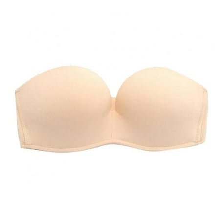 

Spdoo Women s Smooth Strapless Bra Plus Size Push up Bras Non-Slip Invisible Underwear for Dress