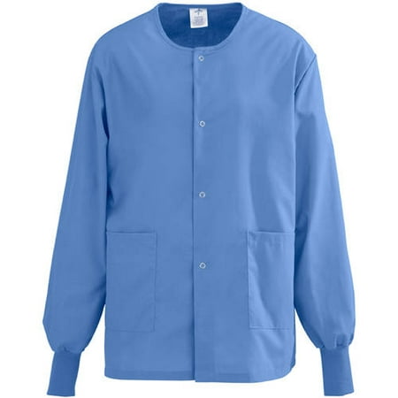 Medline AngelStat Unisex Snap-Front Warm-Up Scrub Jacket