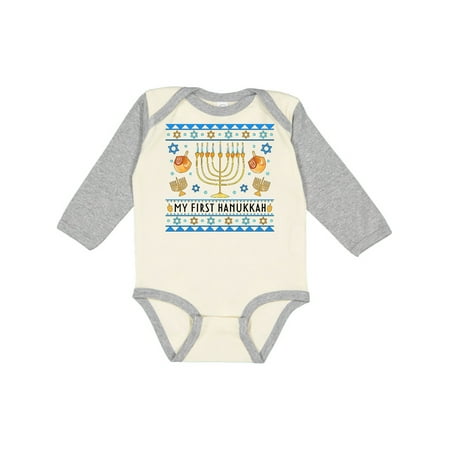 Inktastic My 1st Hanukkah Sweater Style Design Menorah and Dreidels Gift Baby Boy or Baby Girl Long Sleeve Bodysuit
Inktastic My 1st Hanukkah Sweater Style Design Menorah and Dreidels Gift Baby Boy or Baby Girl Long Sleeve Bodysuit