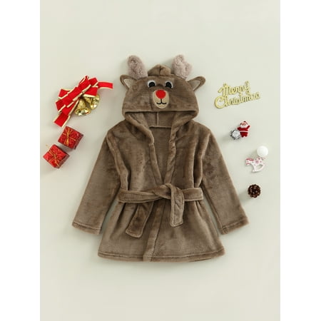 AMILIEe Baby Girl Boy Christmas Flannel Hooded Robes Bathrobe Cartoon Robe with Belt 1-5 Years
AMILIEe Baby Girl Boy Christmas Flannel Hooded Robes Bathrobe Cartoon Robe with Belt 1-5 Years