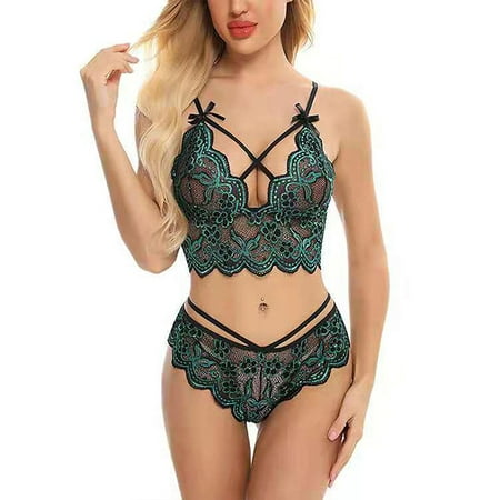 Enwejyy Womens Thong Briefs Underwear Bow Solid Color Lace Bralette Sexy Lingerie Wire Free Bra Set
Enwejyy Womens Thong Briefs Underwear Bow Solid Color Lace Bralette Sexy Lingerie Wire Free Bra Set