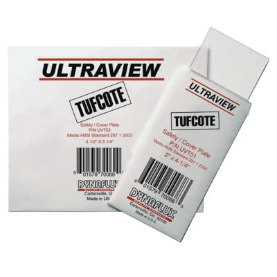 Dynaflux TUFCOTE Dual Purpose Safety/Cover Lens 2 x 4 1/4 Polycarbonate Clear - 1 EA (368-UVT01)
Dynaflux TUFCOTE Dual Purpose Safety/Cover Lens 2 x 4 1/4 Polycarbonate Clear - 1 EA (368-UVT01)