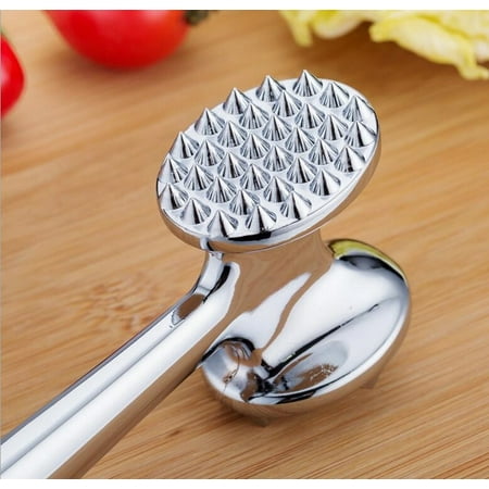 Stainless Steel Steak Hammer Loose Meat Hammer Pork Hook Steak Knock Meat Hammer Bit Meat Hammer Meat Device Double Sided
