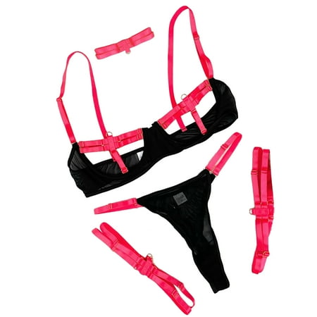 Fesfesfes Ladies Lingerie Set Sexy Cute Nightwear Women Lingerie Solid Color Sexy Underwear with Thong Garter-Belt Collar Suit Gifts for Her Under 10$
Fesfesfes Ladies Lingerie Set Sexy Cute Nightwear Women Lingerie Solid Color Sexy Underwear with Thong Garter-Belt Collar Suit Gifts for Her Under 10$