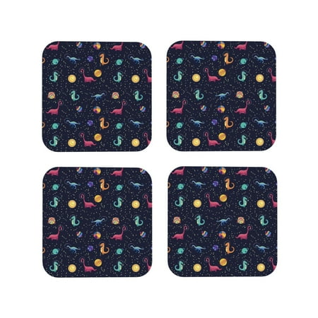 Leather Coasters Set of 4 - Space dinosaur Lightweight Non-Slip Drink Coasters for Desk Anti-Scalding Desk Cup Coasters for Office Table Decor Square
Leather Coasters Set of 4 - Space dinosaur Lightweight Non-Slip Drink Coasters for Desk Anti-Scalding Desk Cup Coasters for Office Table Decor Square