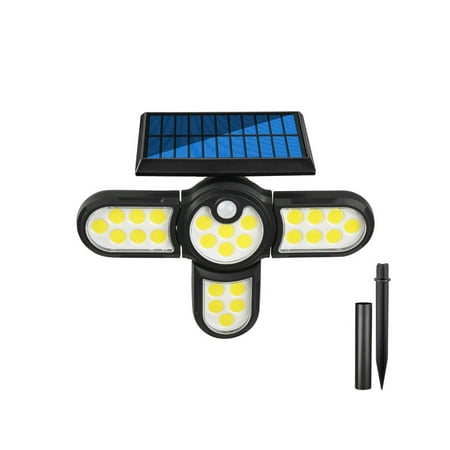 Solar Sensor Lights Adjustable Wall Mounted Light Waterproof Outdoor Yard Garden Lamp Lighting Device Body Sensing Lamps 4 heads/175COB
Solar Sensor Lights Adjustable Wall Mounted Light Waterproof Outdoor Yard Garden Lamp Lighting Device Body Sensing Lamps 4 heads/175COB
