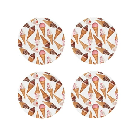 Drink Coasters Set of 4 Ice Cream No.J909 Leather Coasters for Coffee Table Protector Heat Resistant Cute Coasters for Home Decor Housewarming Gifts Bar Kitchen 4 Inch Round Shape
Drink Coasters Set of 4 Ice Cream No.J909 Leather Coasters for Coffee Table Protector Heat Resistant Cute Coasters for Home Decor Housewarming Gifts Bar Kitchen 4 Inch Round Shape