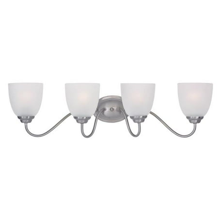 8 x 29.75 in. Stefan 4-Light Bath Vanity Satin Nickel