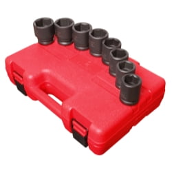 8 Piece 3/4 Drive Standard SAE 6 Point Impact Socket Set
