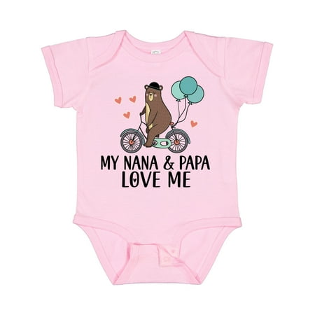 Inktastic My Nana Papa Love Me Grandchild Gift Baby Boy Bodysuit