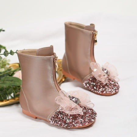 RUICUW Children Shoes Flat Mid Length Boots Fashionable Sequined Princess Leather Boots 3-3.5 Years
RUICUW Children Shoes Flat Mid Length Boots Fashionable Sequined Princess Leather Boots 3-3.5 Years