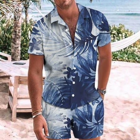 Men Hawaiian Short Set 2 Piece Beach Outfits Patterned Matching Tropical Shirt and Short Suits
Men Hawaiian Short Set 2 Piece Beach Outfits Patterned Matching Tropical Shirt and Short Suits