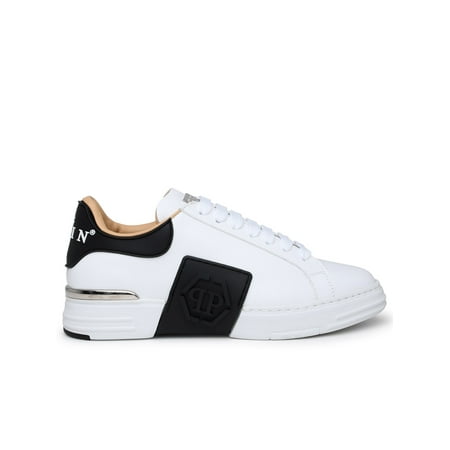 Philipp Plein Man White Leather Phantom Sneakers