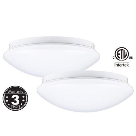2 Pack 12 Inch 16W LED Flush Mount Ceiling Light, LED Dimmable Ceiling Light Fixture, Ceiling Light for Kitchen, Bedroom, 5000K Daylight